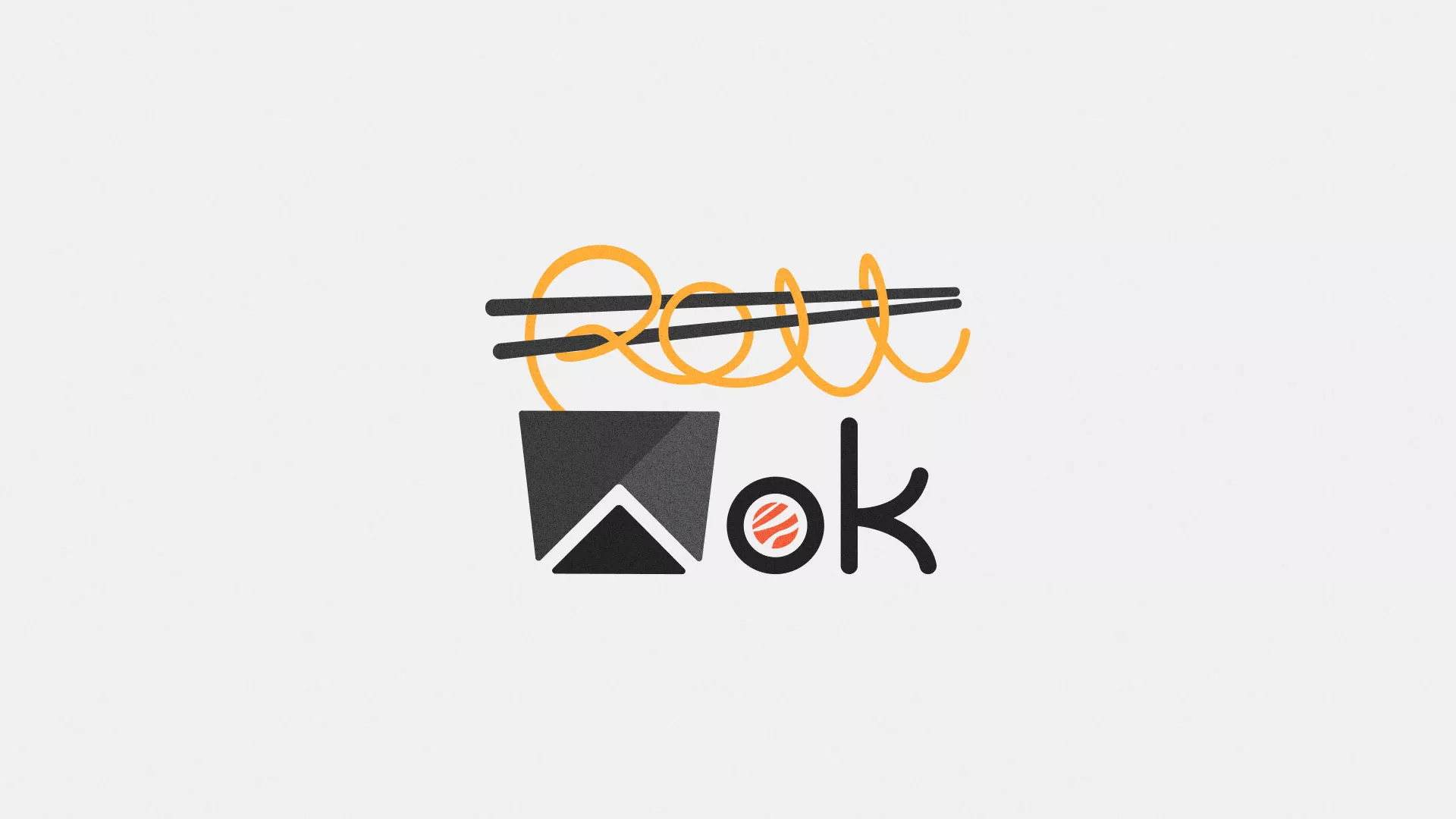 Разработка логотипа суши-бара «Roll Wok Club» в Железноводске